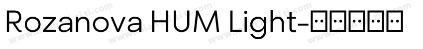 Rozanova HUM Light字体转换
